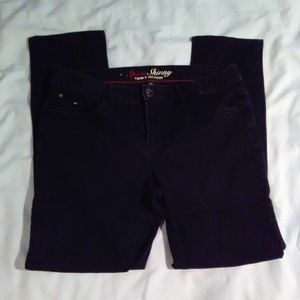 TOMMY HILFIGER SPIRIT SKINNY JEANS BLACK SZ 12R